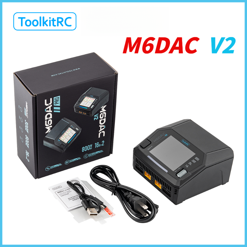 Drone Racing Charger - เครื่องชาร์จแบตเตอรี่ ToolkitRC M6DAC V2 สำหรับรถบังคับวิทยุ 7.4v