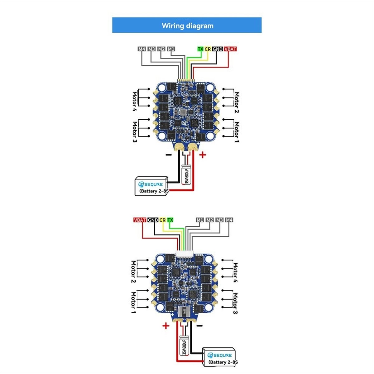 Drone Racing Charger - M85K บลูสัน A2 128KHz 4IN1 ตัวควบคุมความเร็วอิเล็กทรอนิกส์สำหรับโดรน