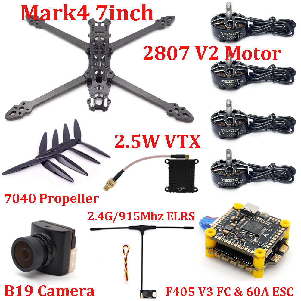 ชุดเฟรม Mark4 ขนาด 7 นิ้ว F405 - Drone Racing Esc บทวิจารณ์และราคา